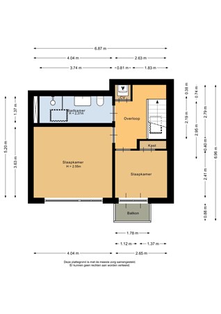 Floorplan - Dresselhuysstraat 16B02, 3039 ZJ Rotterdam